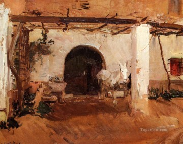  Hue Canvas - Casa de Huerta Valencia study painter Joaquin Sorolla